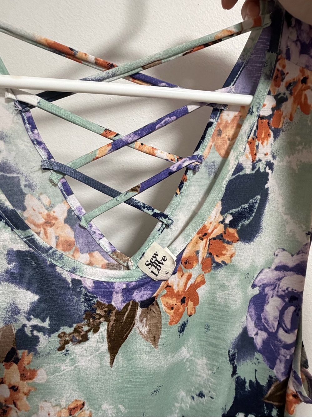 Sew In Love Sage Green Floral Crisscross-Back Maxi Dress - Picture 3 of 4